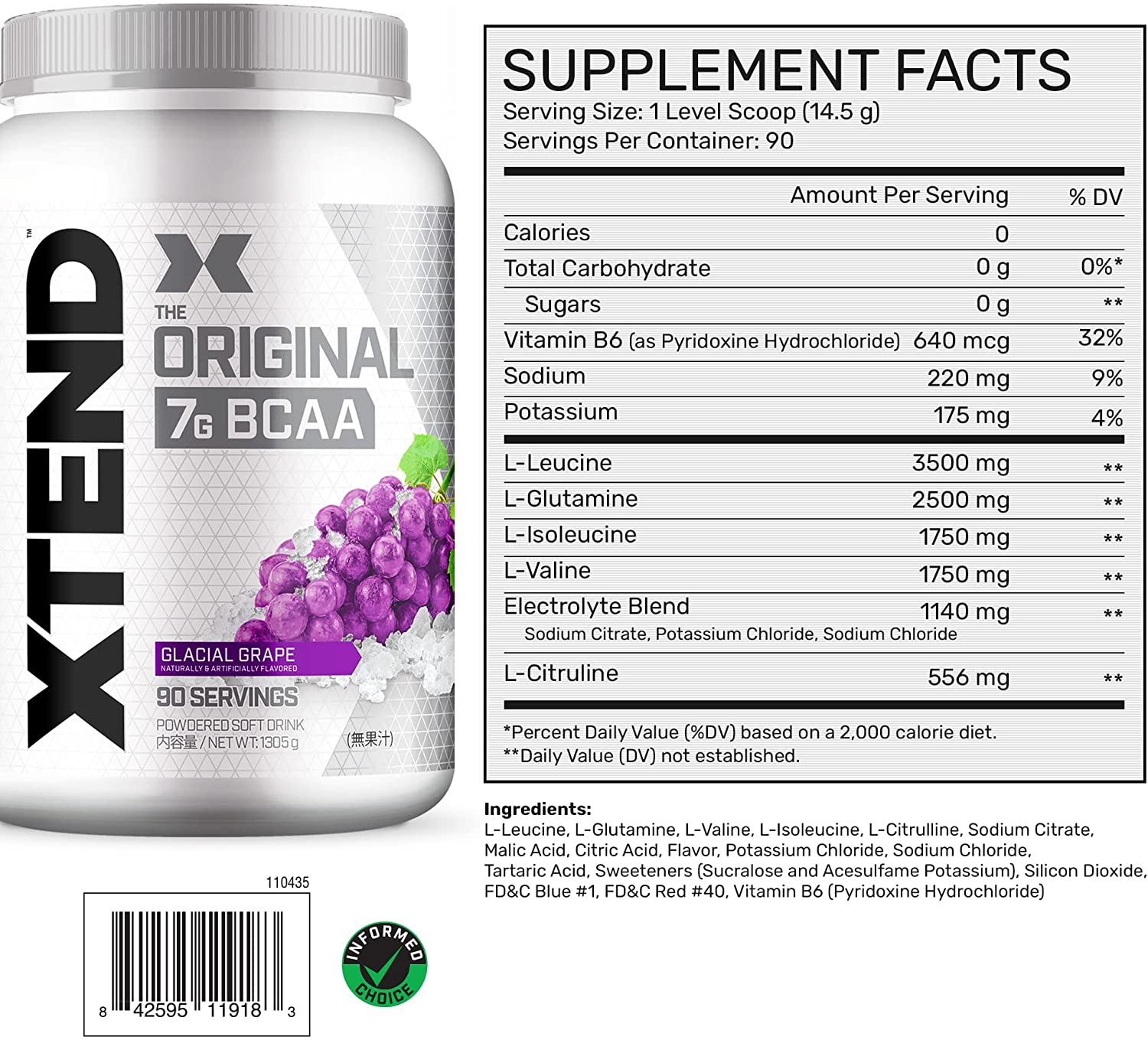 xtend BCAA グレープ Amazon.com: Xtend XTEND Original BCAA Powder 7g BCAA and 2.5
